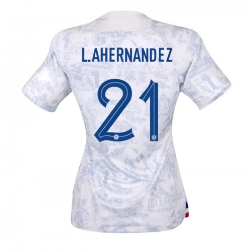 Dámy Fotbalový dres Francie Lucas Hernandez #21 MS 2022 Venkovní Krátký Rukáv